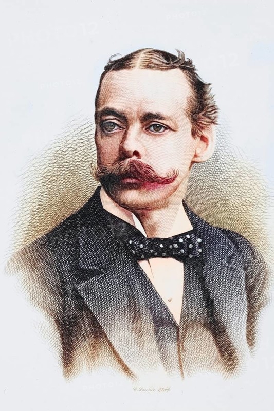 Lord Rundolph Henry Spencer Churchill 1849 to 1895 English statesman, father of Sir Winston Churchill, Historical, digitally restored reproduction from a 19th century original, Record date not stated