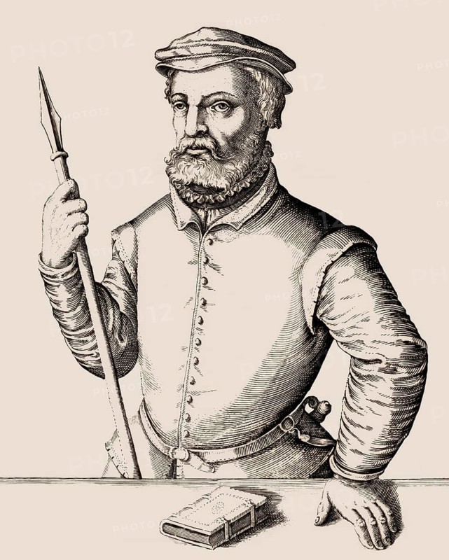 Portrait of Jan Matthys, Anabaptist leader of the Münster Rebellion, 1535, digitally edited