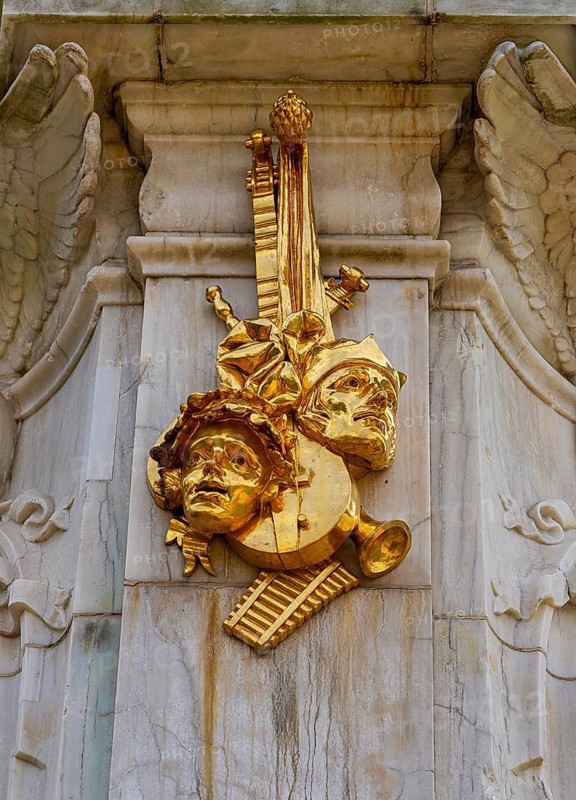 Detail photo, Beethoven, Haydn, Mozart monument in the Großer Tiergarten, Berlin, Germany