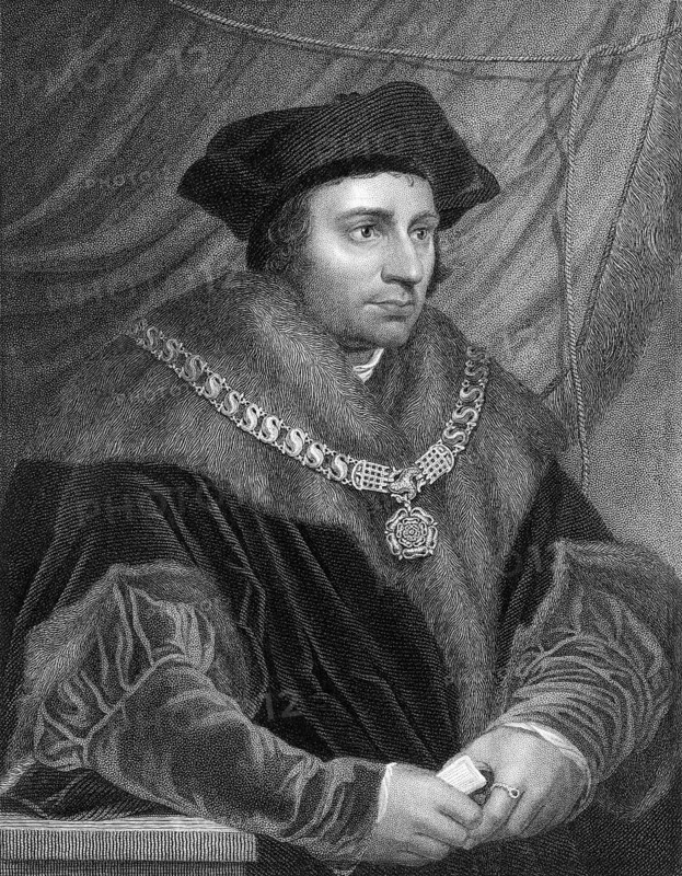 Sir Thomas More, Thomas Morus or More, 1478 - 1535, an English statesman, humanist writer and a saint and martyr of the Roman Catholic Church