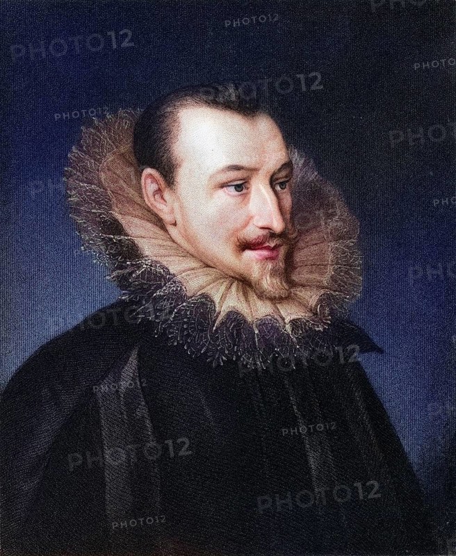 Edmund Spenser (ca. 1552/3-1599) . English poet. From the book Gallery of Portraits, 1833, Historic, digitally restored reproduction from a 19th century original, Record date not stated