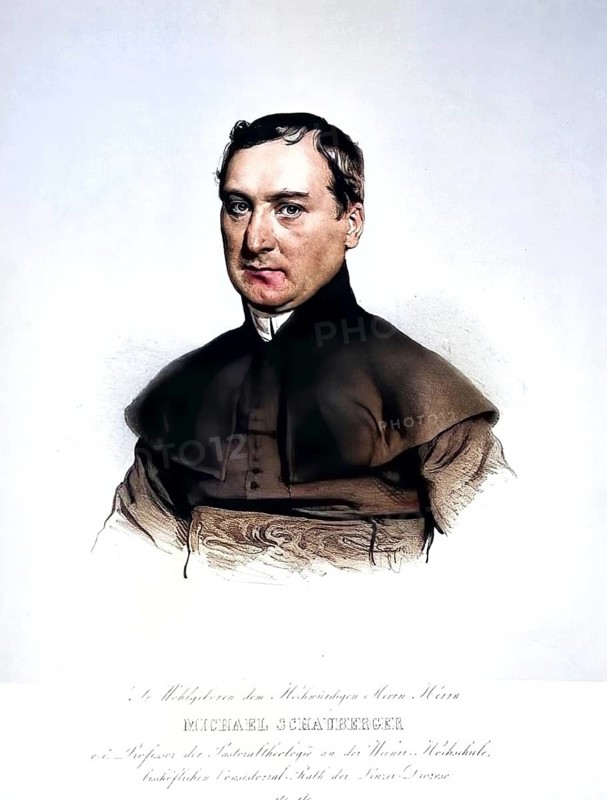 Michael Schauberger (1795-1850), priest, theologian, Historical, digitally restored reproduction from a 19th century original, Record date not stated