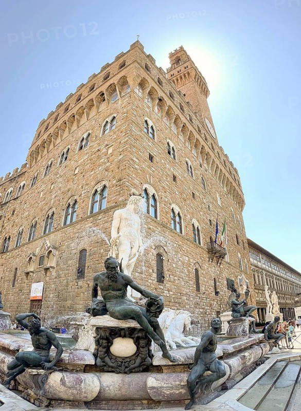 Fountain of Neptune, main square, Piazza della Signoria, Florence, Italy