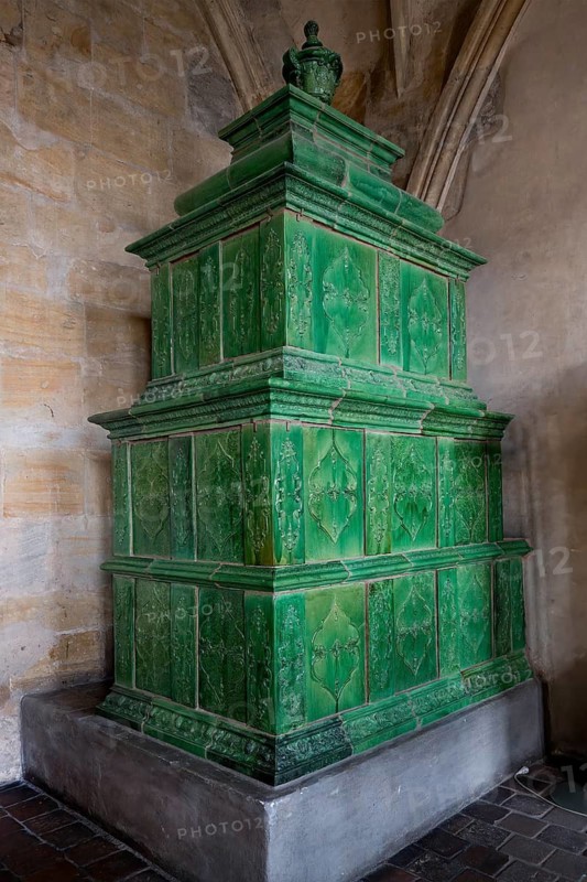 Prague Castle, Green tiled stove, Prague, Czech Republic