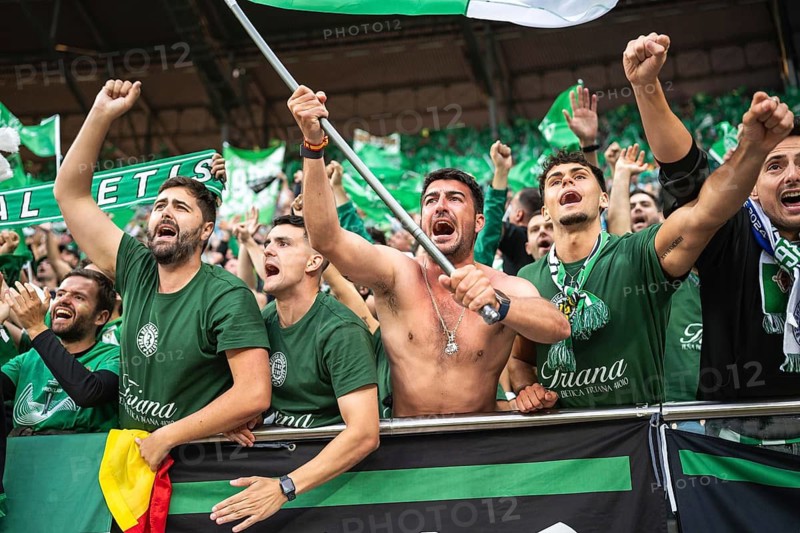 WROCLAW, POLAND - MAY 28, 2025: UEFA Conference League Final Football match Real Betis - Chelsea 1:4. Supporters of Betis