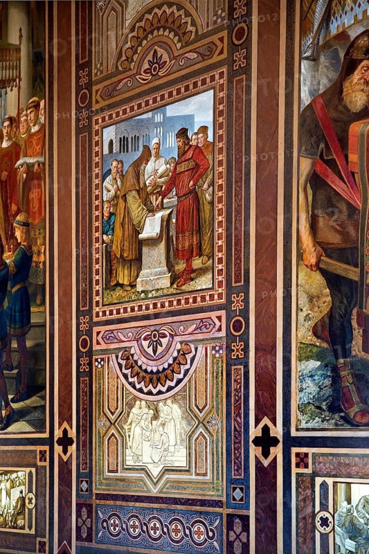 Benno supervises the construction of the imperial palace in Goslar under Henry III, mural by Hermann Wislicenus in the Kaisersaal Goslar, Lower Saxony, Germany