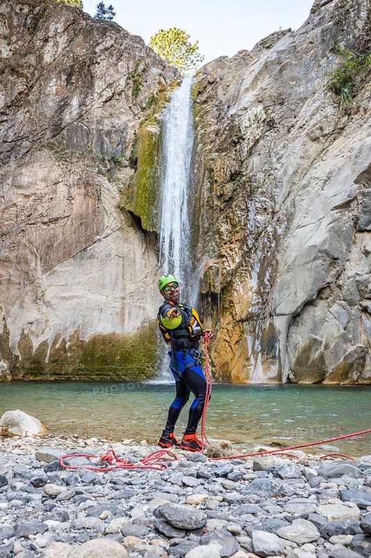 Canyoneers navigate the stunning natural landscapes of Matacanes in Nuevo Leon, Mexico, engaging in thrilling activities like rappelling, hiking, and canyoning adventures