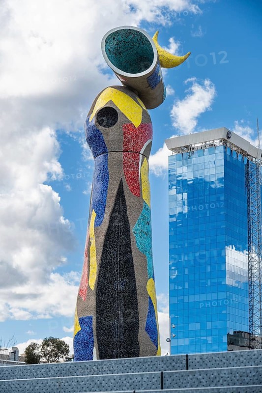 Woman and bird, Dona i Ocell, sculpture by Joan Miró at Park Miró in Barcelona, Spain