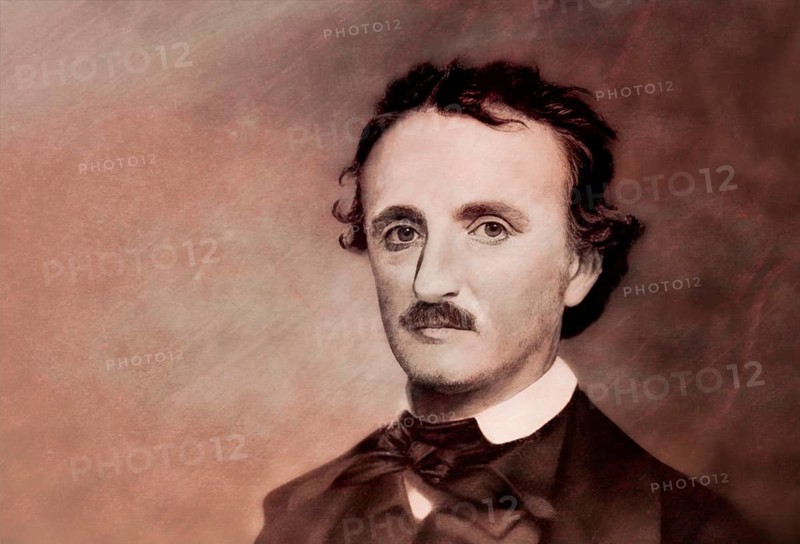 Portrait of Edgar Allan Poe, 1809 – 1849, American writer, digitally edited according to a photograph