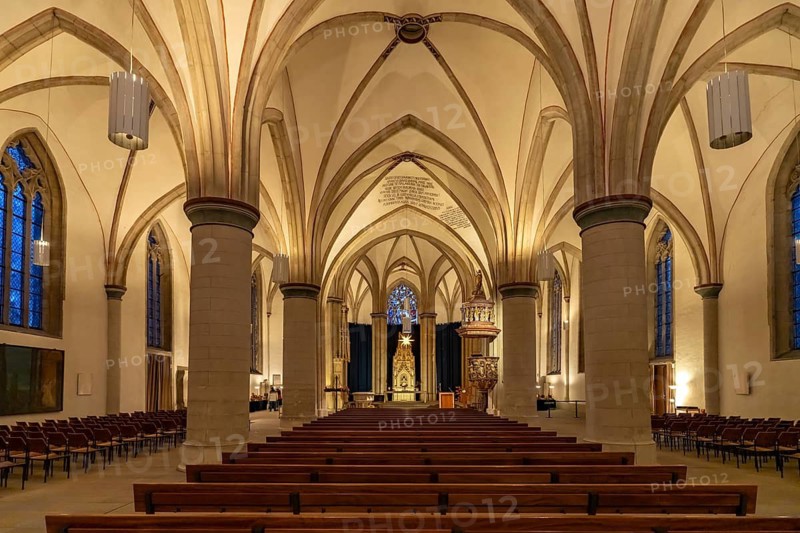 Interior of the Lutheran City Church in Unna, North Rhine-Westphalia, Germany