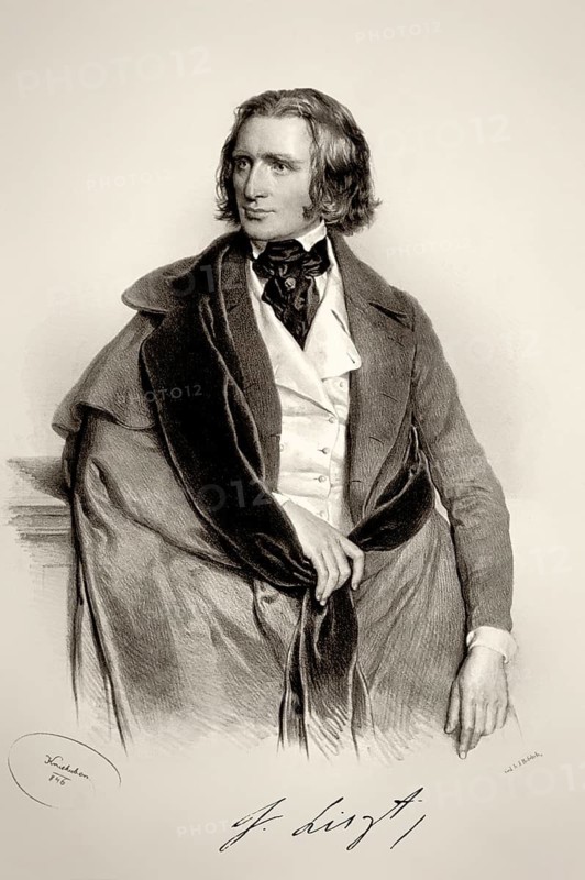 Portrait of Franz Liszt, 1811-1886, Hungarian composer, virtuoso pianist