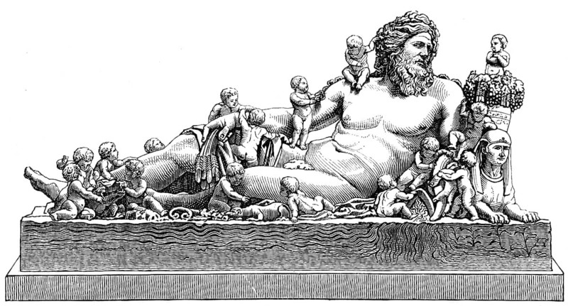 Nilus or Neilos, the god of the Nile river, Greek mythology