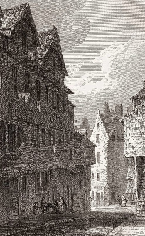 The West Bow, Edinburgh, Scotland, 19th century, Views in Edinburgh by J. & H. S. Storer