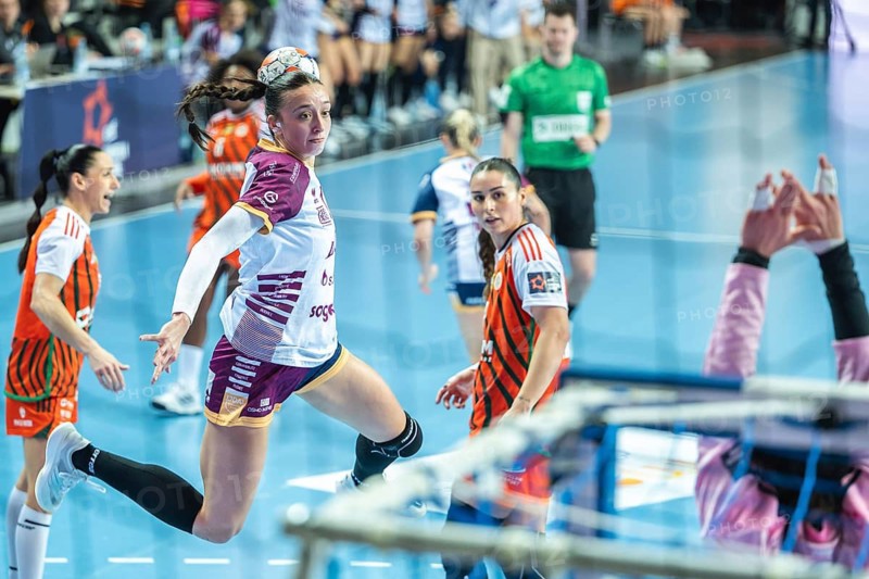 LUBIN, POLAND - FEBRUARY 8, 2026: Handball EHF European League women match KGHM MKS Zaglebie Lubin - JDA Bourgogne Dijon. In action Gayet Maureen