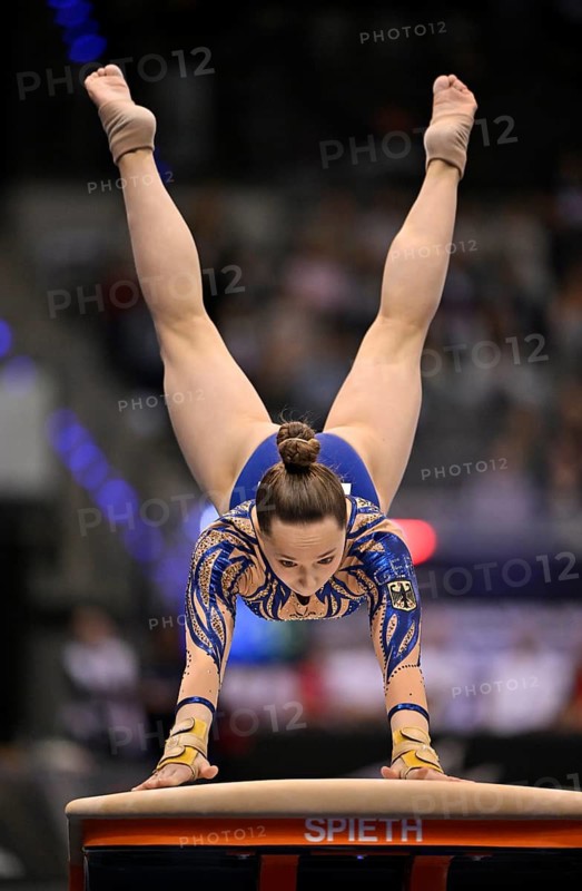 Jesenia shepherd GER Vault Action Gymnastics, EnBW DTB-Pokal, Porsche-Arena, Stuttgart, Baden-Württemberg, Germany
