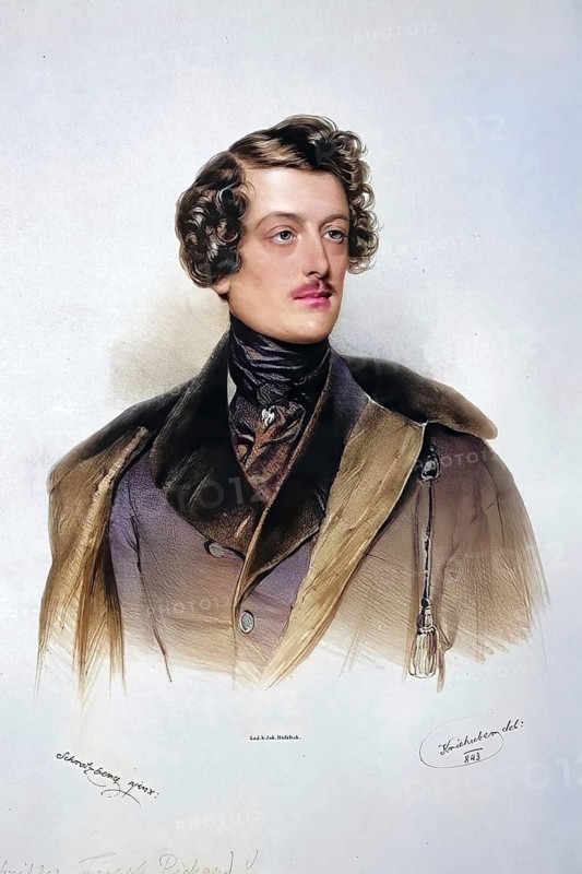 Prince Richard von Khevenhüller-Metsch (born 23 May 1813 in Talheim (Lower Austria), died 29 November 1877 in Ladendorf) was 5th Imperial Prince von Khevenhüller-Metsch and Imperial and Royal Privy Councillor, Historical, digitally restored reproduction from a 19th century original, Record date not stated