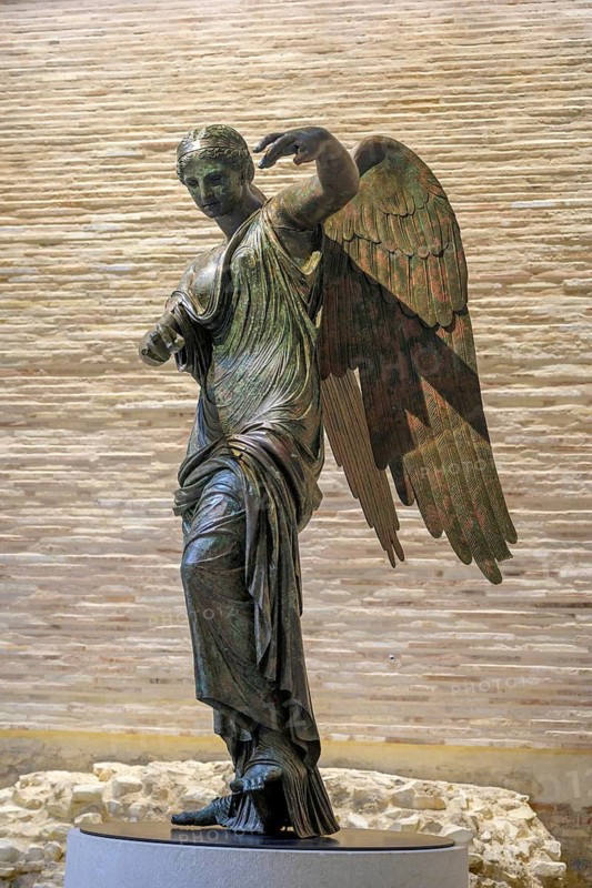 Bronze statue Vittoria alata, Brescia, Province of Brescia, Italy