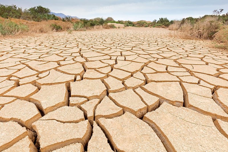Dry earth in Israel, Middle East, water shortage, drought, Israel