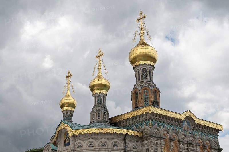 Tower and Cross, Russian Chapel, Mathildenhöhe Darmstadt, UNESCO World Heritage Site, Germany