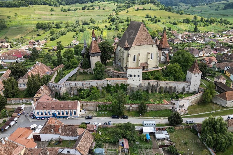 BIERTAN, ROMANIA - JUNE 25, 2024: Old fortified church Biertan, Romania