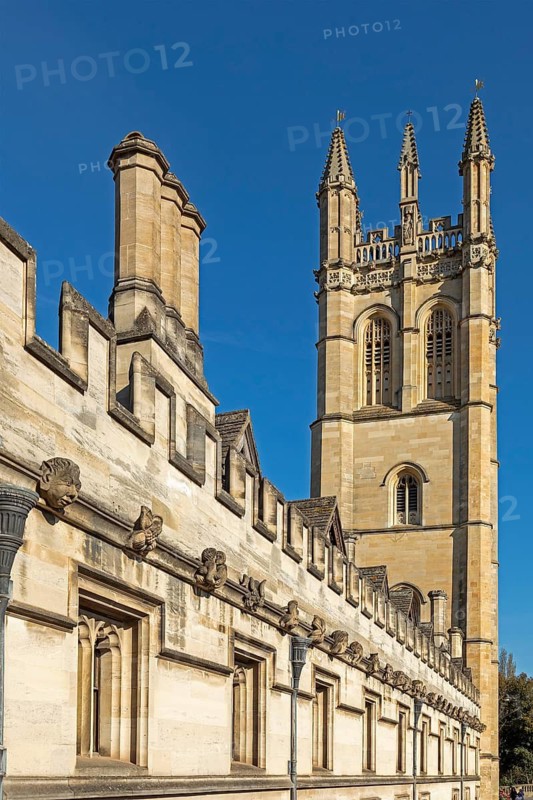 Building, Tower, Magdalen College, Oxford, England, Great Britain