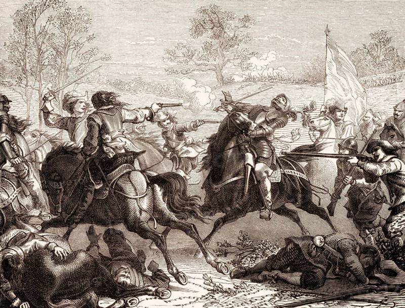 Battle of Lützen, death of King Gustav II Adolf, King of Sweden on 16 November 1632
