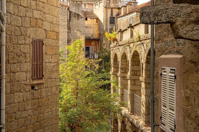 In the old town of Sartene, Corsica, France
