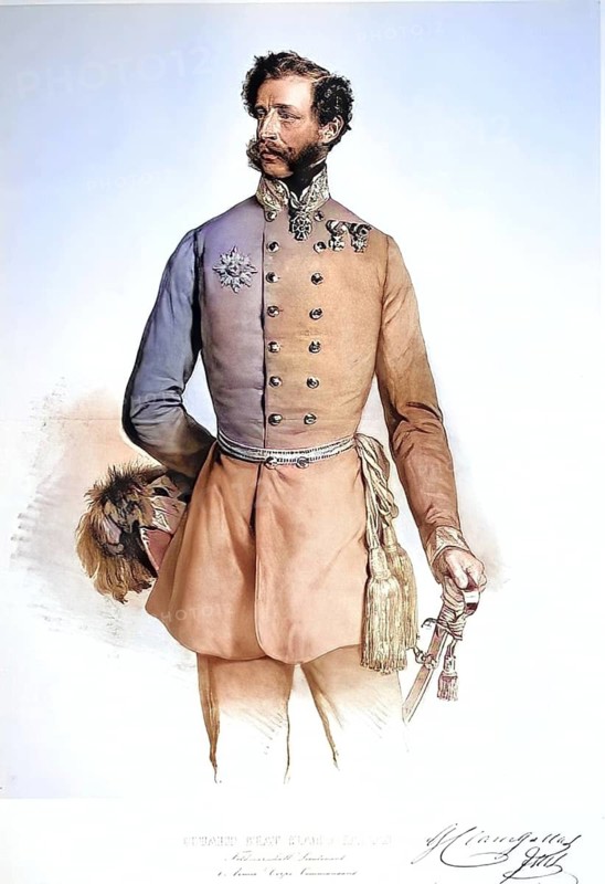 Eduard Graf Clam-Gallas (born 14 March 1805 in Prague, died 17 March 1891 in Vienna) was an Austrian officer, last General of the Cavalry, Historical, digitally restored reproduction from a 19th century original, Record date not stated