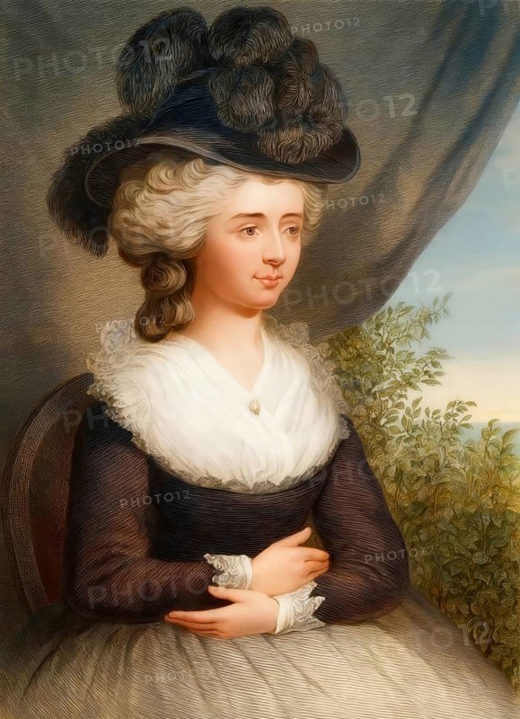 Frances or Fanny Burney, Madame d'Arblay, 1752 - 1840, an English novelist, diarist and playwright