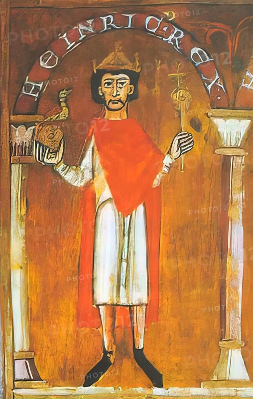 Henry V or Heinrich V., 1081 or 1086 – 1125, King of Germany and Holy Roman Emperor, the last ruler of the Salian dynasty, Book of the Gospels of St. Emmeram, digitally edited