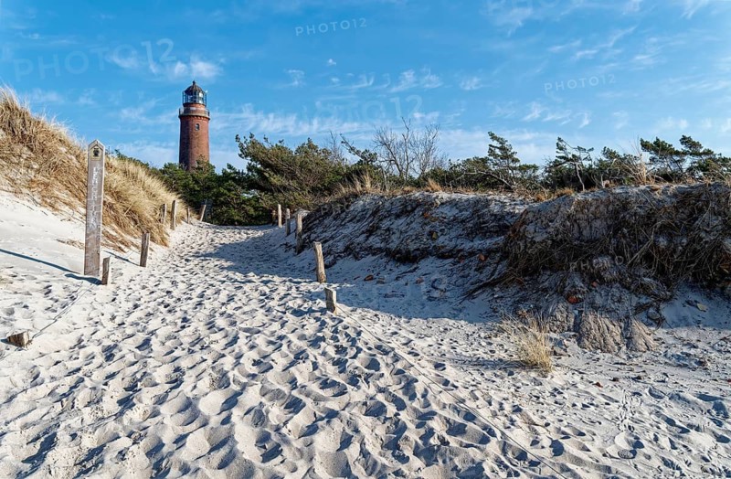 Darßer Ort lighthouse in the Western Pomeranian Lagoon Area National Park. Prerow, Mecklenburg-Western Pomerania, Germany