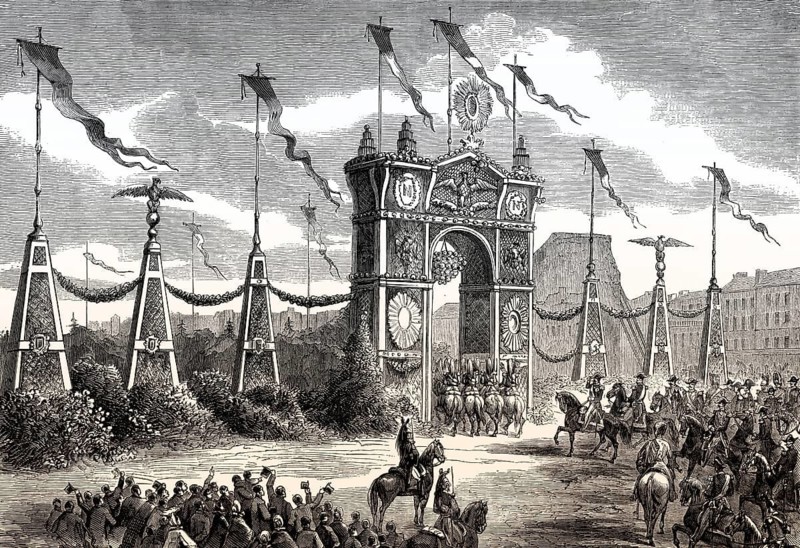 Inauguration of Boulevard du Prince-Eugène (now Boulevard Voltaire), Paris, France, December 7, 1862