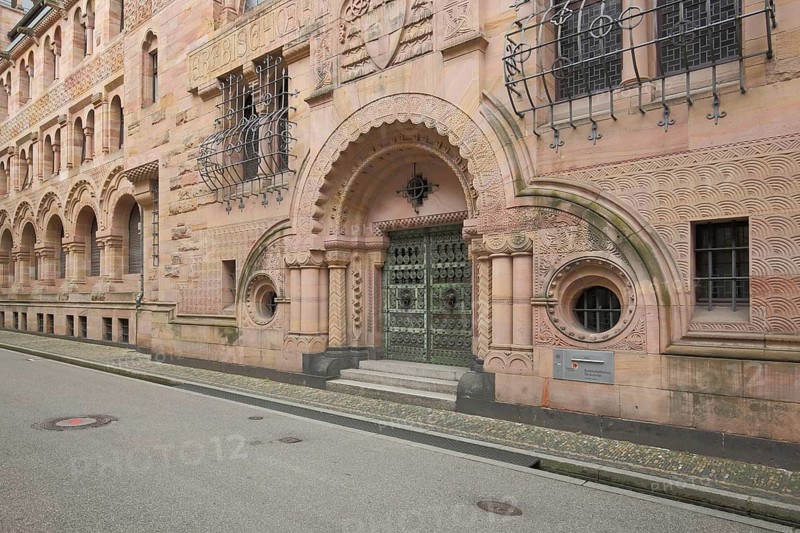 Portal of the Archbishop's Ordinariate, Buildings in Historicism, Freiburg, Breisgau, Southern Black Forest, Black Forest, Baden-Württemberg, Germany