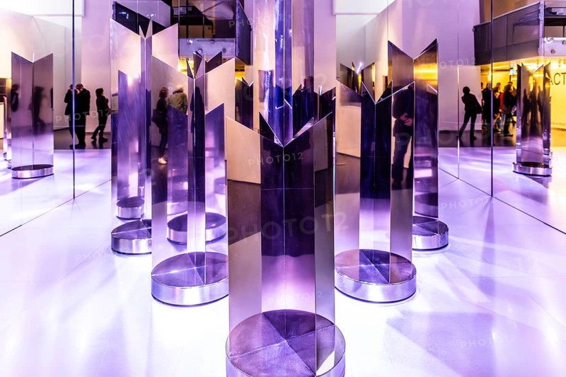Kunsthal with temporary exhibition 100 Years of Kinetic Art, kinetic art with light effects, Rotterdam, Netherlands