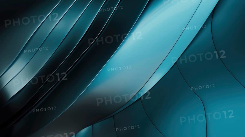 A captivating abstract image featuring smooth, flowing metallic blue waves with soft gradients in 3D. The elegant design conveys a sense of calm and sophistication, perfect for backgrounds
