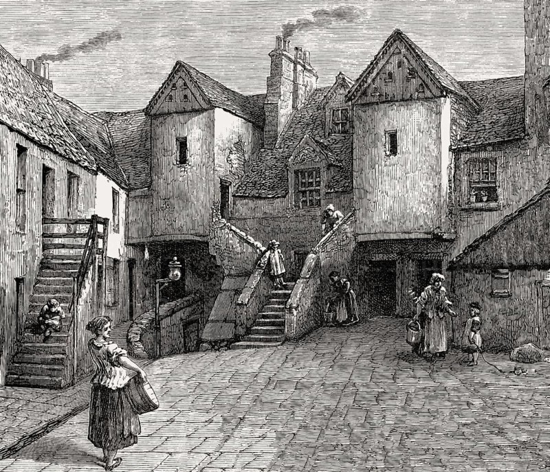 White Horse Close or Whitehorse Close, Old Town of Edinburgh, Scotland, 17th century