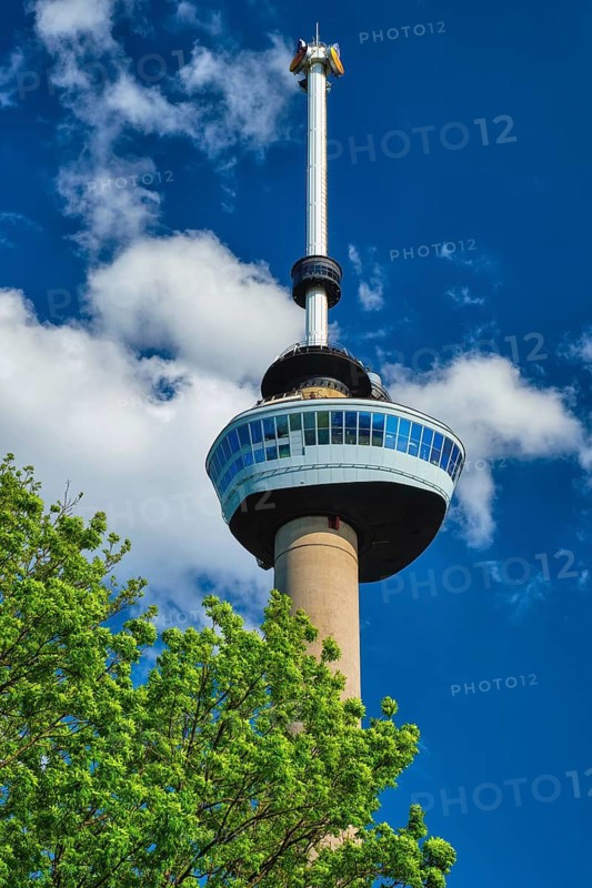 Rotterdam, Netherlands, May 14, 2017: Euromast is 185 m observation tower designed by Hugh Maaskant constructed between 1958 and 1960 and is the highest building of the Netherlands