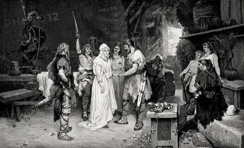 Wedding, early middle ages