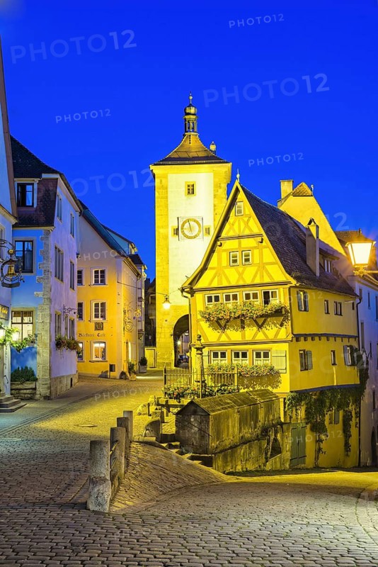 Ploenlein, Rothenburg ob der Tauber, Franconia, Bavaria, Germany