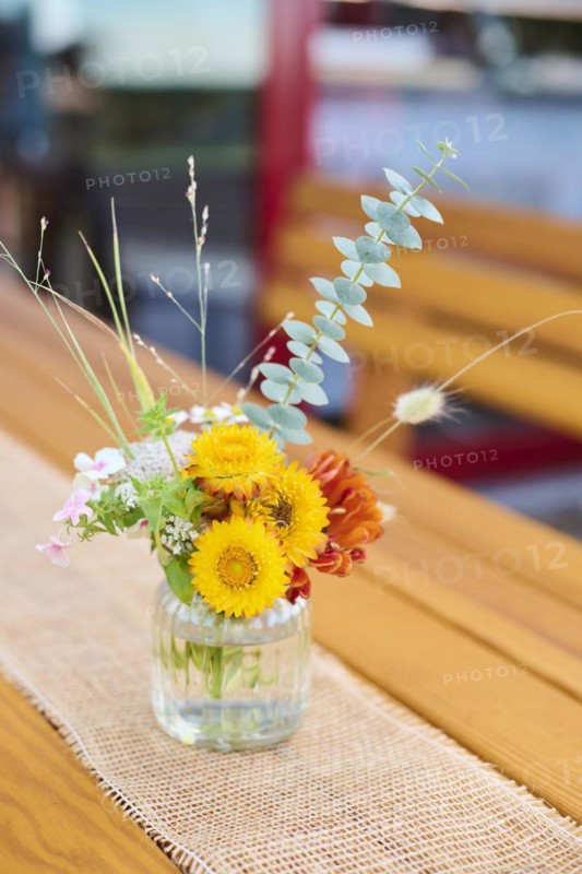 Bunch of flowers, marriage decoration, Bavaria, Germany