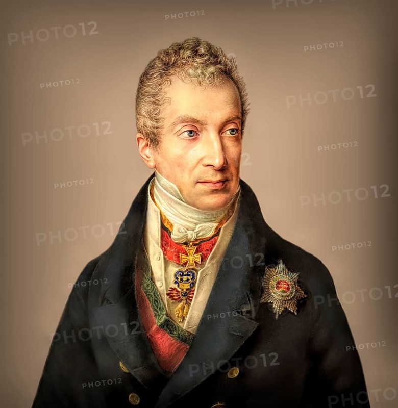 Portrait of Prince Klemens Wenzel von Metternich, 1773-1859, statesman in Imperial Austria, digital edited according to a painting by Friedrich Lieder, 1822