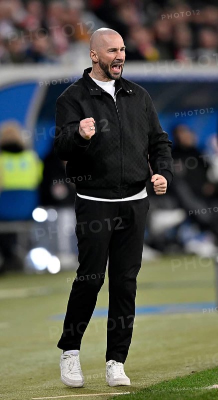 Coach Christian Ilzer TSG 1899 Hoffenheim Gesture Gesture Fist PreZero Arena, Sinsheim, Baden-Württemberg, Germany
