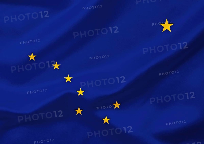The flag of Alaska, USA, Studio
