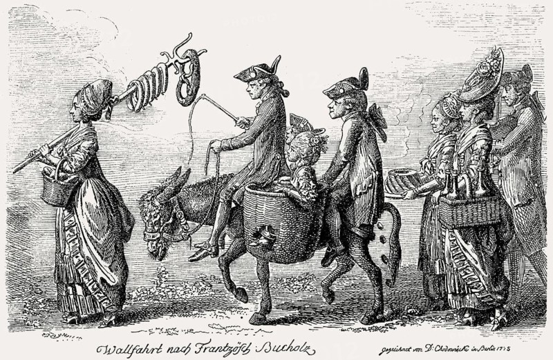 The pilgrimage to French Buchholz, the artist's children on a Sunday excursion, Daniel Niklaus Chodowiecki, 1726 – 1801, German painter and printmaker