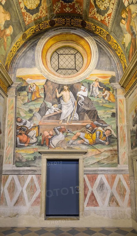 Frescoes in the Basilica of San Salvatore, Brescia, Province of Brescia, Italy