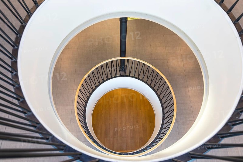 Interior design on the TT-Line Nils Holgersson ferry, circular opening over 3 floors