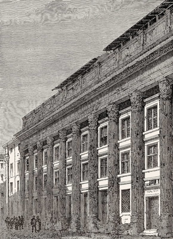 The Temple of Hadrian, Campus Martius, Rome, Italy, 19th Century