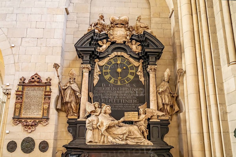 Tomb of Friedrich Christian von Plettenberg in St. Stephen's Cathedral in Münster, North Rhine-Westphalia, Germany