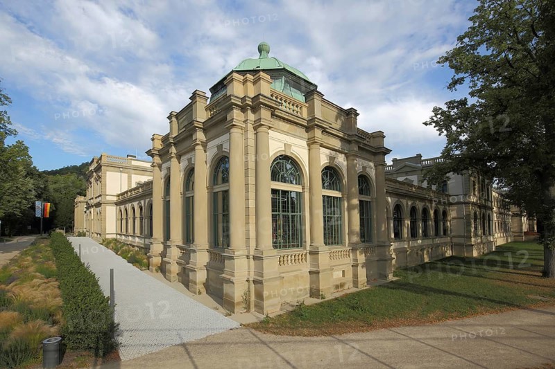 UNESCO neo-baroque Wandelhalle, Bad Kissingen, Lower Franconia, Franconia, Rhön, Bavaria, Germany