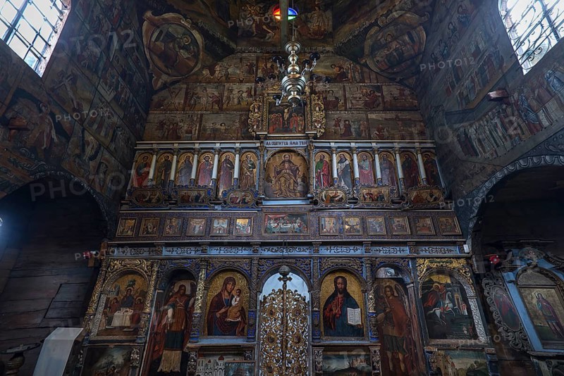 Altar of the St. George Orthodox Church, around 1500, wooden church, Drochobych, Ukraine